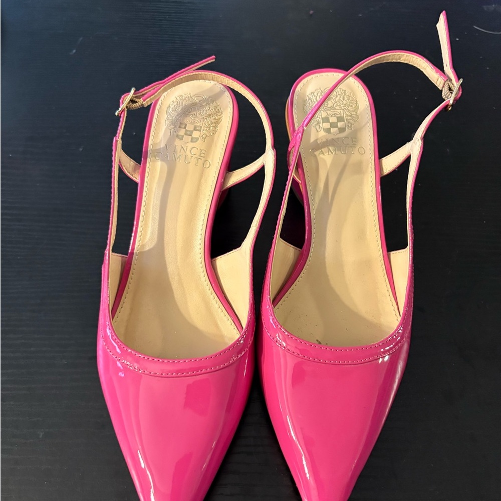 Vince Camuto Fuchsia Patent Slingback Heels